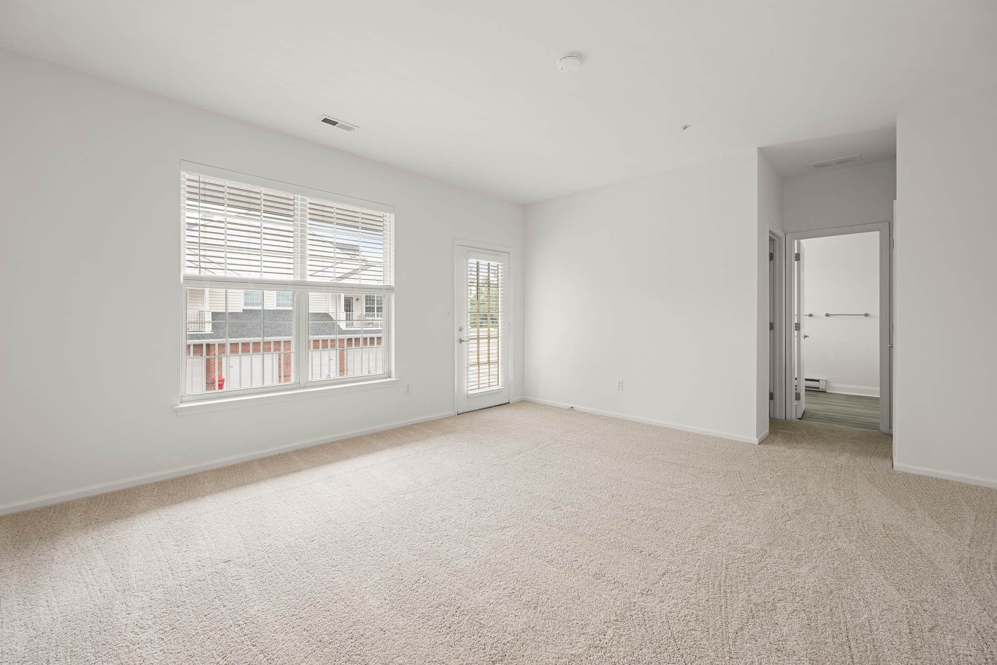 Open concept bedroom at Jacobs Woods